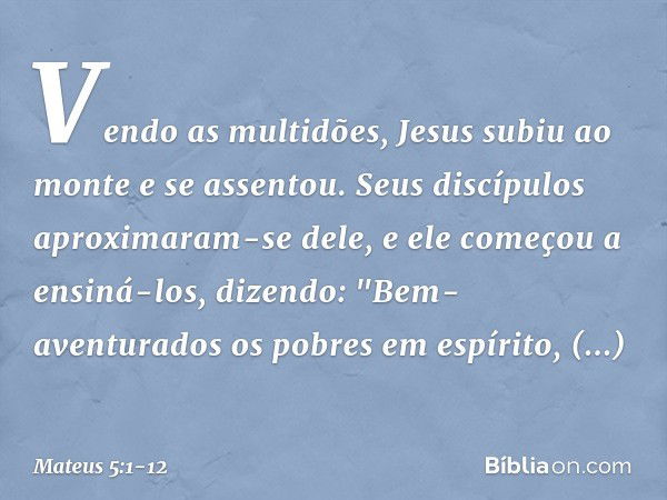 Mateus 5:1-12 - Bíblia