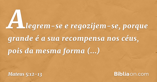 mateus 5 12 devocional