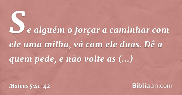 explicação mateus 5 41
