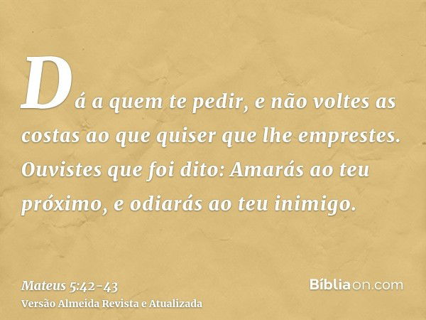 Ame seus inimigos! Faça sua #devocional em Mateus 5