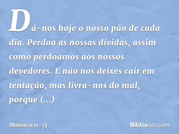 Mateus 6:2-13 - Bíblia