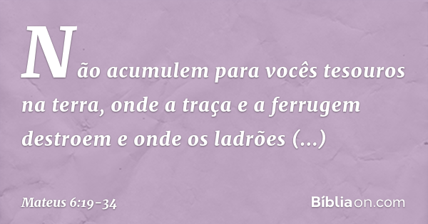 bíblia mateus 6 19-34