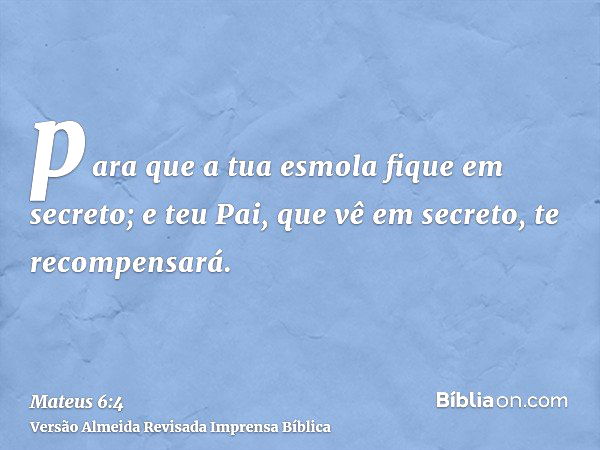 Biblia católica - São Mateus 6