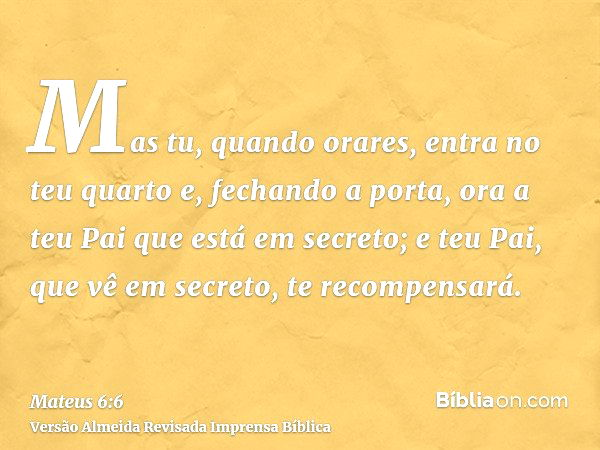 O que – ou onde – é o lugar secreto? – @biblianafamilia