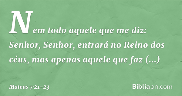 mateus 7 21 23 nvi