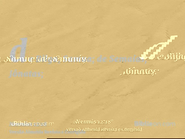 de Bilga, Samua; de Semaías, Jônatas;