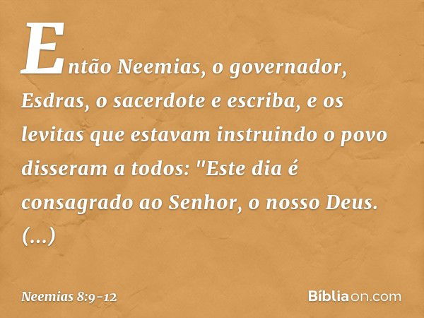 Neemias 8:9-12 - Bíblia