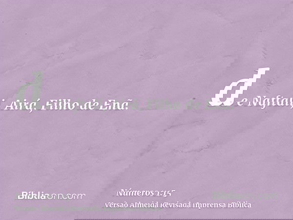 de Naftali, Airá, Filho de Enã.