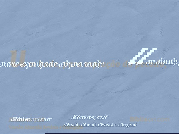 um bode, para expiação do pecado;