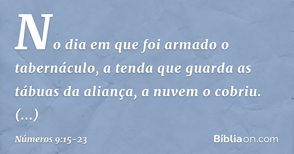 Números 9:15-23 - Bíblia