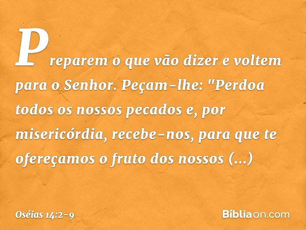 Oséias 14:2-9 - Bíblia