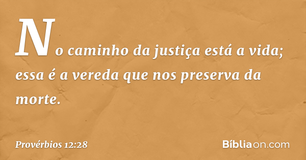 Provérbios 12 28 Bíblia