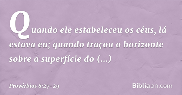 proverbios 8 27