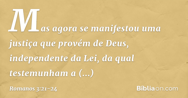 romanos 3 21 24 explicação