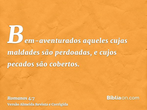 Romanos 4 7 B blia