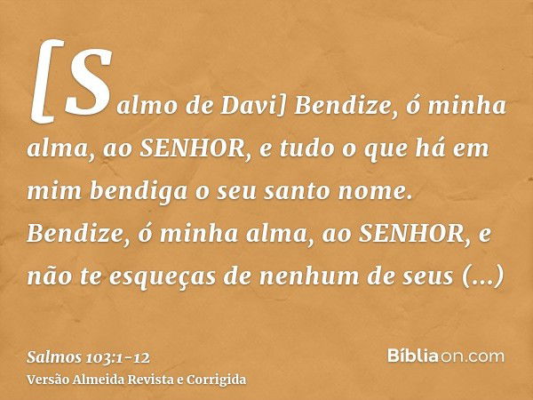 Salmos 103:1, 2 