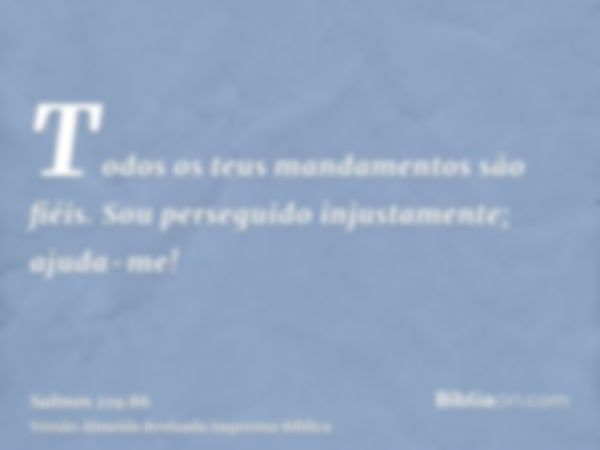 Todos os teus mandamentos são fiéis. Sou perseguido injustamente; ajuda-me!