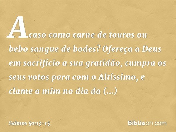 Salmo 50 13 15 Biblia
