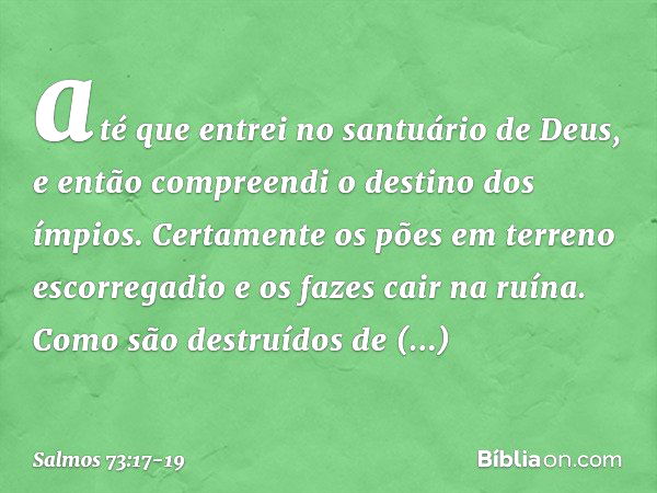 Salmo 73 - Antídoto Contra a Depressão - Segunda Igreja Batista em Goiânia