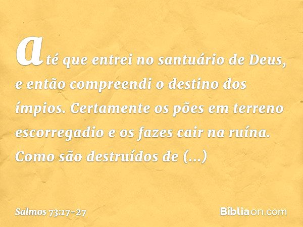 Salmo 73 - Antídoto Contra a Depressão - Segunda Igreja Batista em Goiânia