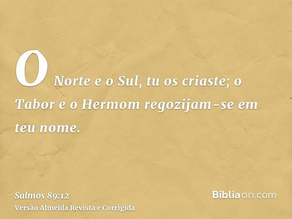 Salmo 89:12 - Bíblia