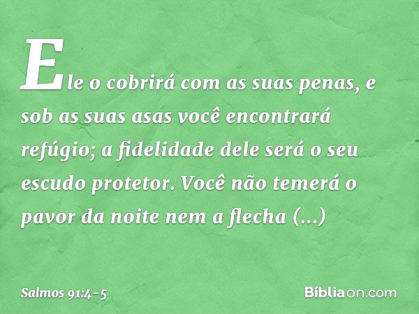 Salmo 91:4-5 - Bíblia