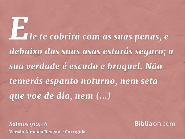 Salmo 91:4-5 - Bíblia