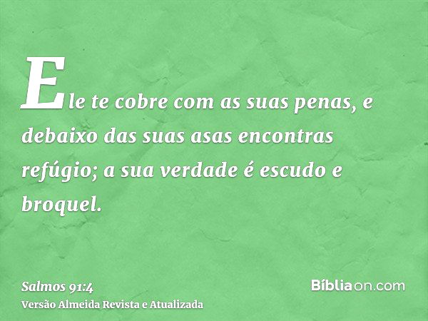 Salmo 91:4 - Bela Bíblia: versículos, devocionais, downloads