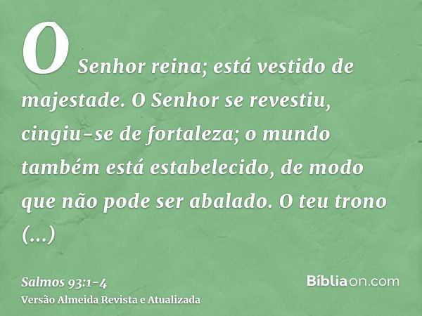 Salmo 93:1-4 - Bíblia