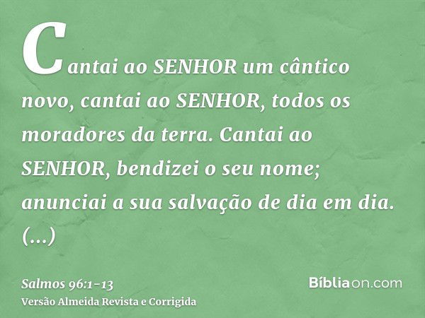 Salmo 96:10-13 - Bíblia