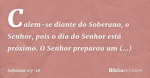 Sofonias 1:7-18 - Bíblia