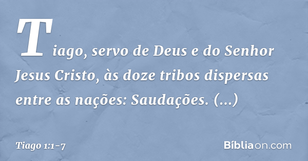 Tiago 1:1-7 - Bíblia