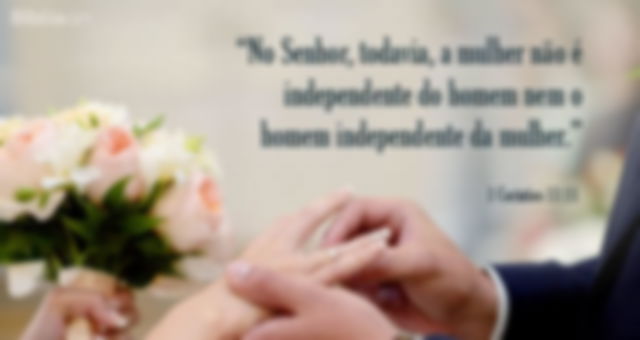 O marido e esposa dependem um do outro.
