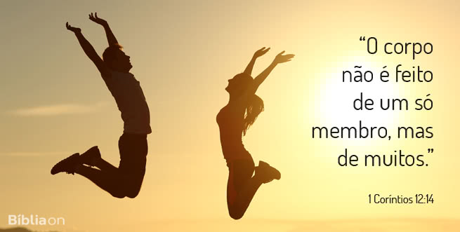 O corpo não é feito de um só membro, mas de muitos. 1 Coríntios 12:14