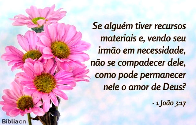 Se alguém tiver recursos materiais e, vendo seu irmão em necessidade, não se compadecer dele, como pode permanecer nele o amor de Deus? 1 João 3:17