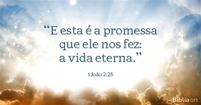 E esta é a promessa que ele nos fez: a vida eterna. 1 João 2:25