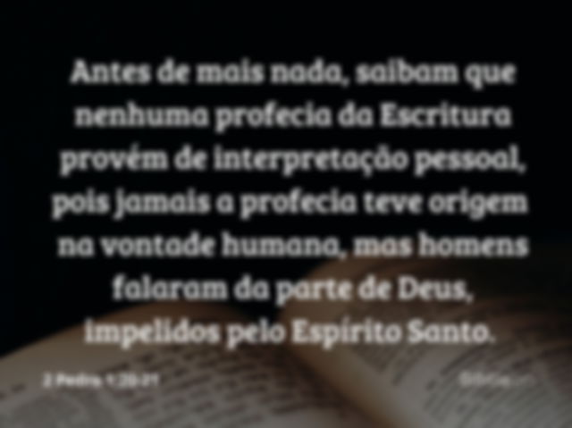 A Bíblia foi escrito por homens inspirados por Deus