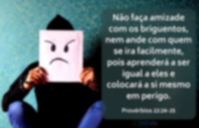 Não faça amizade com quem se ira facilmente - Provérbios 22:24-25 - Imagem homem sentado com papel desenhado cara brava