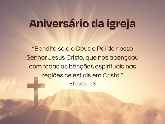 texto de aniversário da igreja