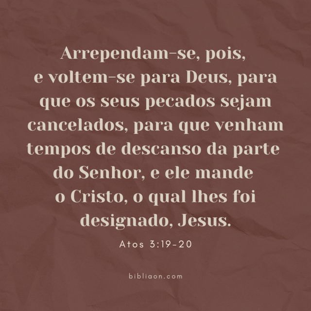 Evangelismo de arrependimento Atos 3:19-20