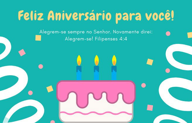 Feliz aniversário ' Filipenses 4:4