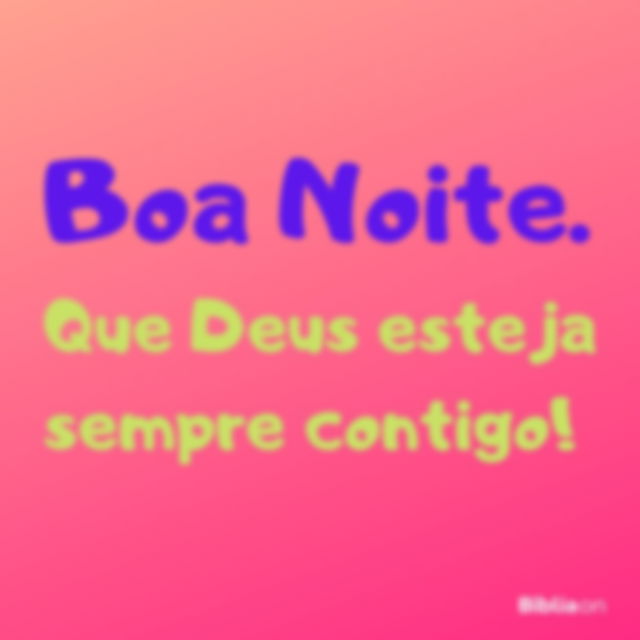 Boa noite contigo