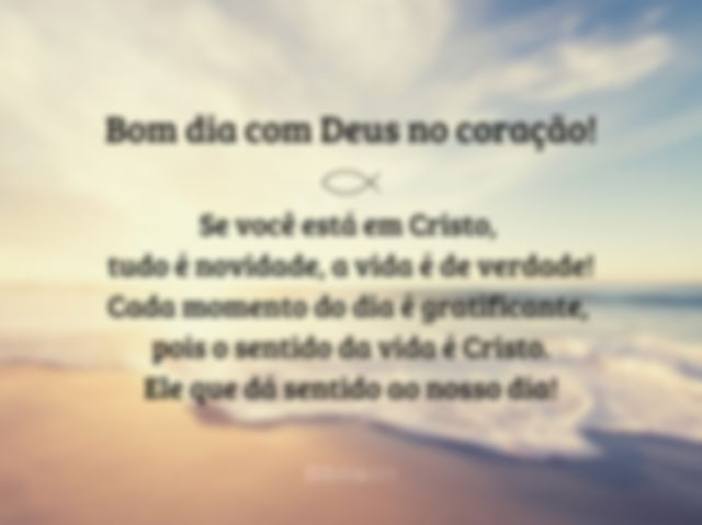 Bom dia com Deus no coração