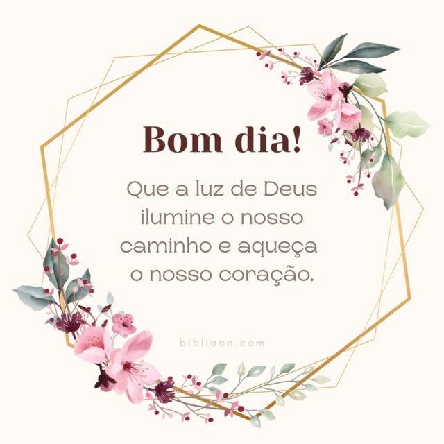 Mensagem de coração. Bom dia!