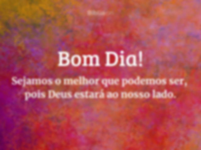 Bom dia Deus!