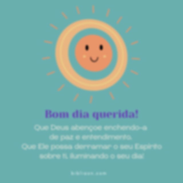 Bom dia querida de Deus