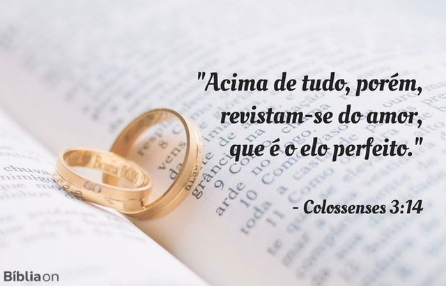 Acima de tudo, porém, revistam-se do amor, que é o elo perfeito. Colossenses 3:14