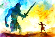 A história de Davi e Golias (o pequeno pastor que derrotou o gigante ...