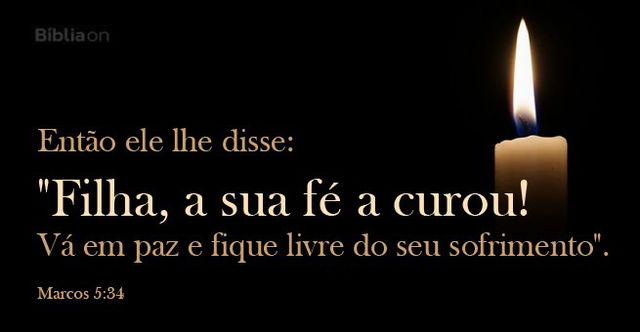 A nossa fé cura a doença, em nome de Jesus!