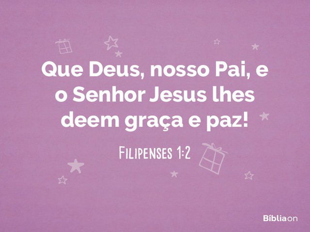Versículo de aniversário - Filipenses 1:2